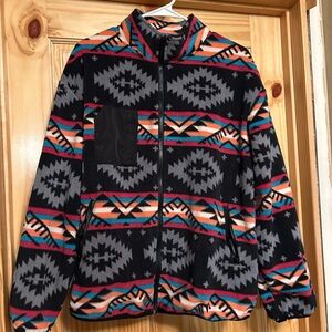 Aztec Pattern Fleece Jacket